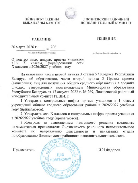 Решение РИК